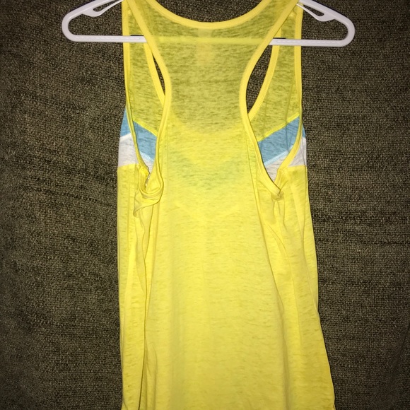 Yellow No Boundaries Racerback Tank, Large - Picture 4 of 5